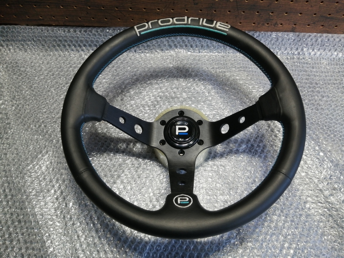 【得価，爆買い】 prodrive プロドライブ ディープコーンステアリング 本革 350ｍｍ 超 絶版 SUBARU STI WRX インプレッサ GDB GVB VAB GD(内装品)｜売買されたオークション情報、yahooの商品情報をアーカイブ公開 - オーク その他