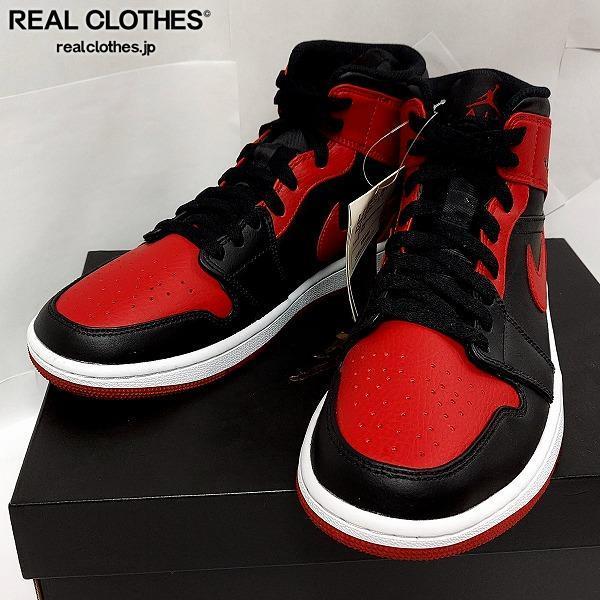 未使用】NIKE/ナイキ AIR JORDAN 1 MID BRED/エアジョーダン1 ミッド 