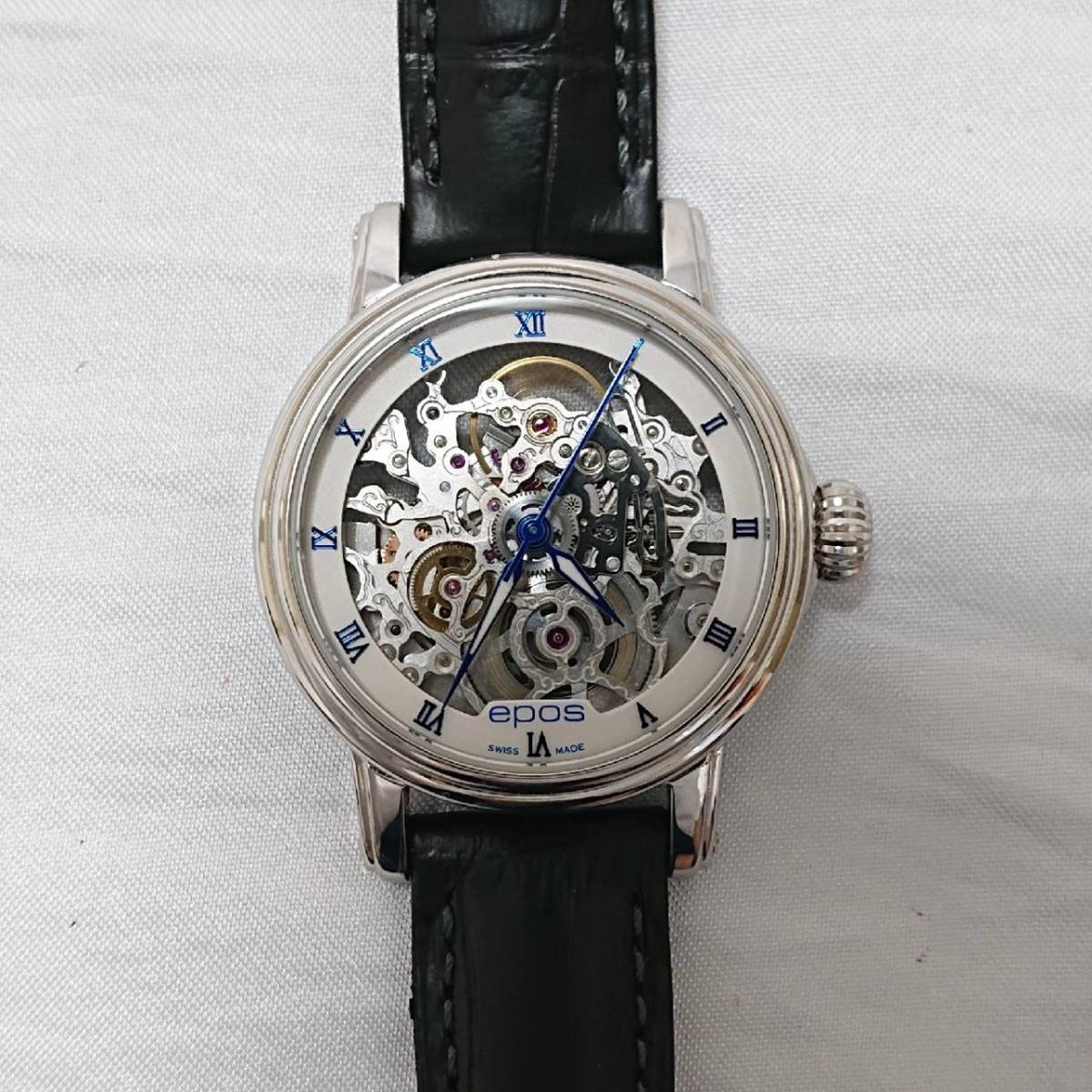 エポス EPOS トノー 3332 オートマチック メンズ 腕時計 SS 