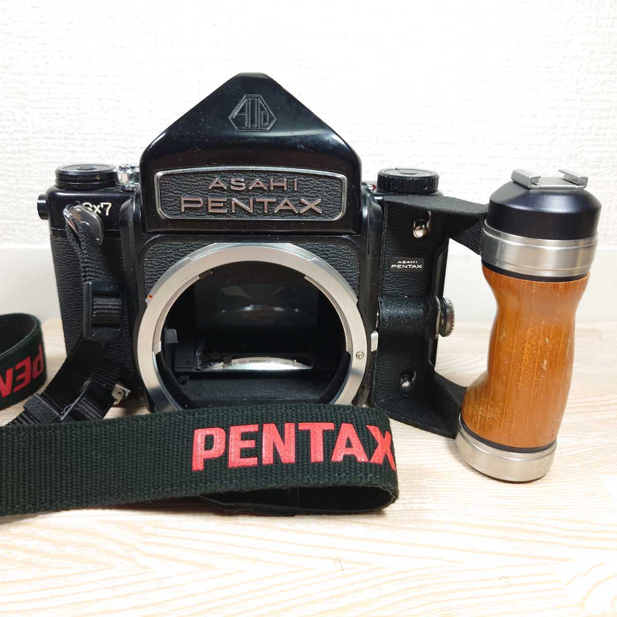 ASAHI PENTAX 6×7 木製グリップ 4005197 中判カメラ フィルムカメラ 