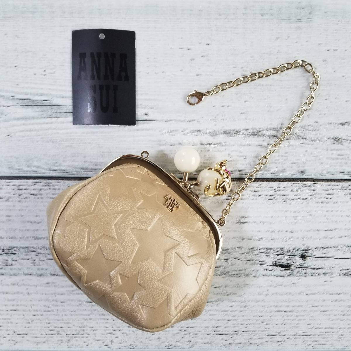 プレイングキャット【送料無料】新品◇ANNA SUI アナスイ◇本革 ミニ 