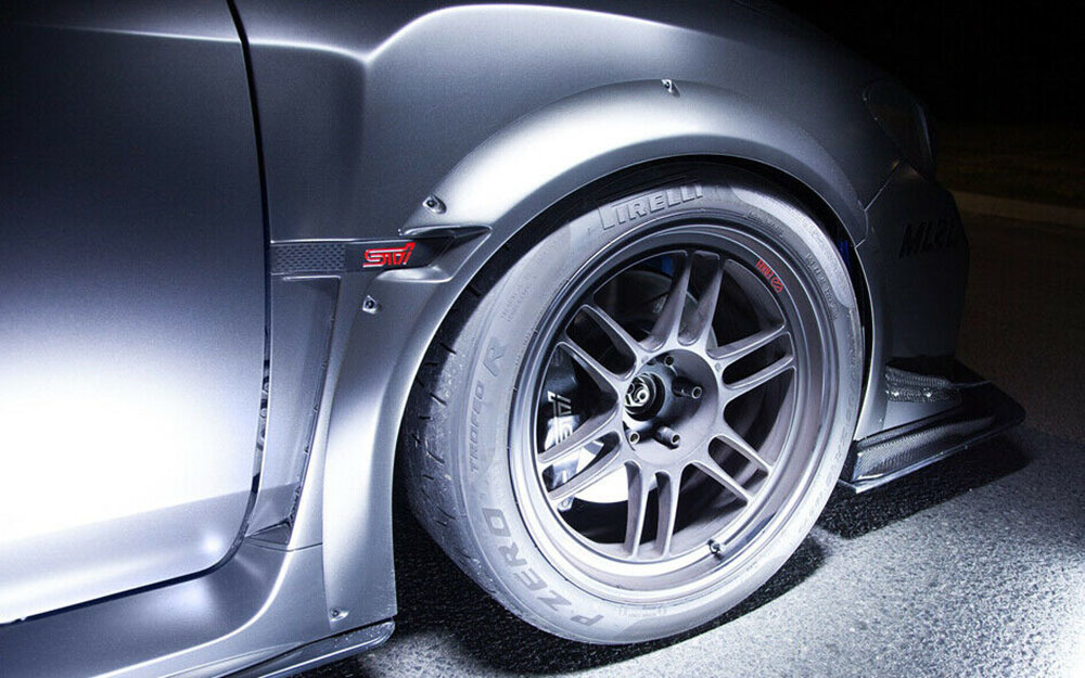 マットブラック STI エンブレム サイドフェンダーマーカー2015+ WRX 