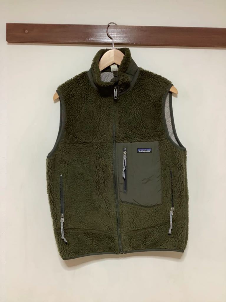 USA製 Patagonia パタゴニア レトロX フリースベスト S オリーブ 