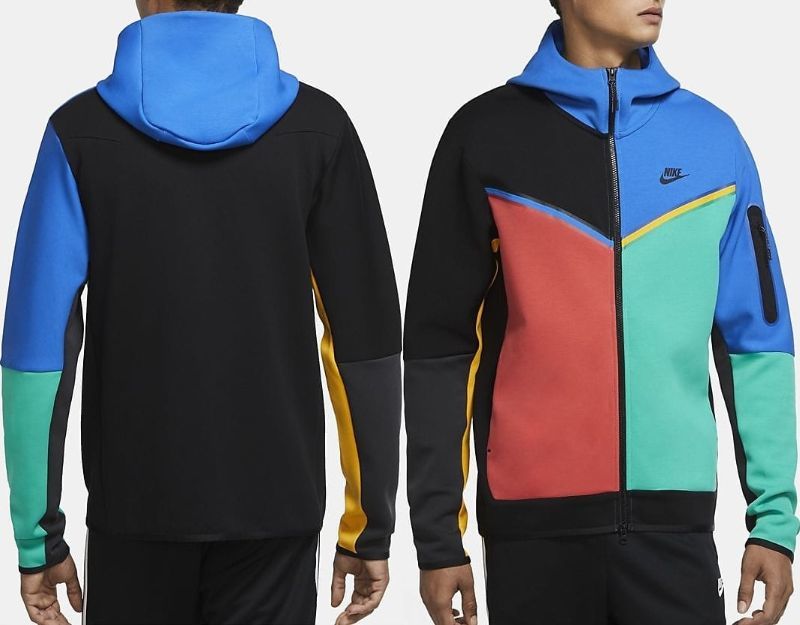 残少 XXL ナイキ テックフリース フルジップ フーディ @14300円 検 高密度 上質素材 高級 スウェット パーカー マルチ 黒/ブラック 2XL