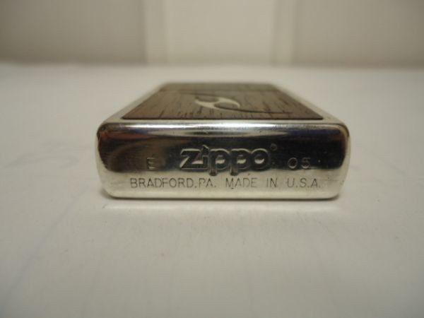 ZIPPO☆WOOD ローズウッドはめ込み トライバル☆2005年製造 使用品 木 