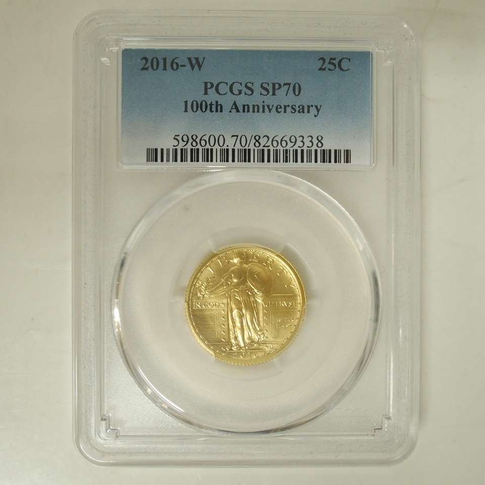 人気，送料無料 f002 Y5 151. PCGS鑑定済み SP70 リバティ 金貨 1/4オンス 2016 25セント 100周年記念 f002(北アメリカ)｜売買されたオークション情報、yahooの商品情報をアーカイブ公開 - オークファン 北アメリカ