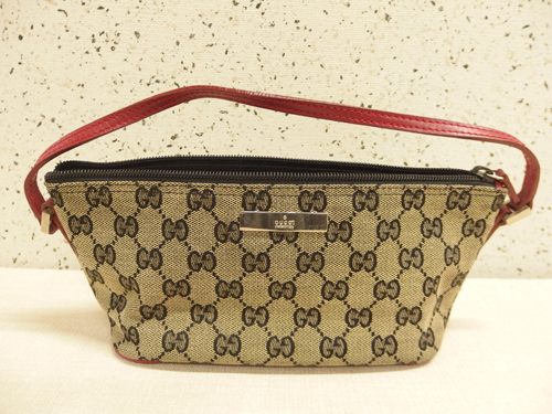 GUCCI グッチ ミニハンドバッグ アクセサリーポーチ GG柄 シリアル  
