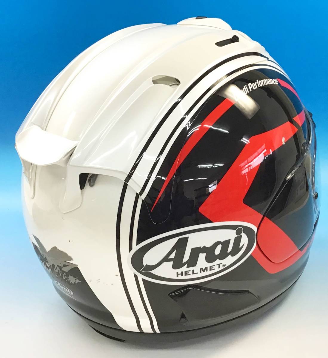 アライヘルメット Arai フルフェイスシールド付きヘルメット 赤/白  