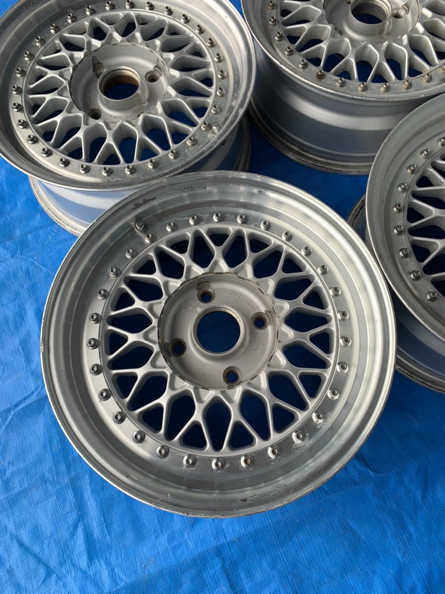 BBS RS032 深リム 15インチ 6.5J 4穴PCD114.3 オフセット17 中古アルミ 