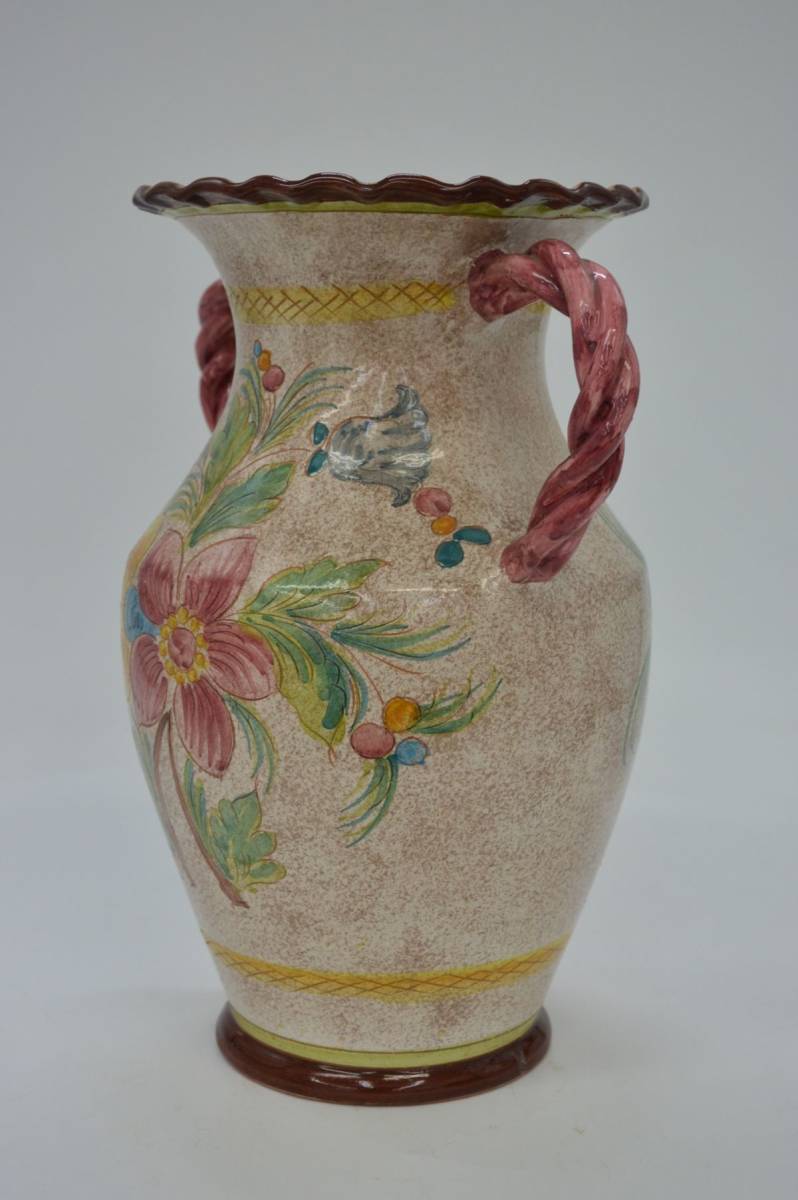 SBERNA DERUTA/マヨルカ焼き花瓶 イタリー製サブリナデルタ