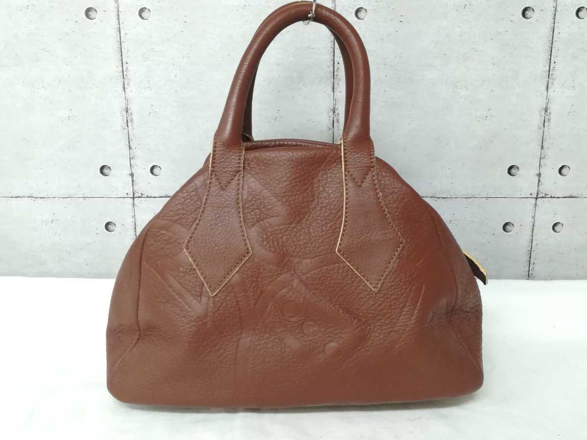 美品 ヴィヴィアンウエストウッド ハンドバッグ オーブ レザー 