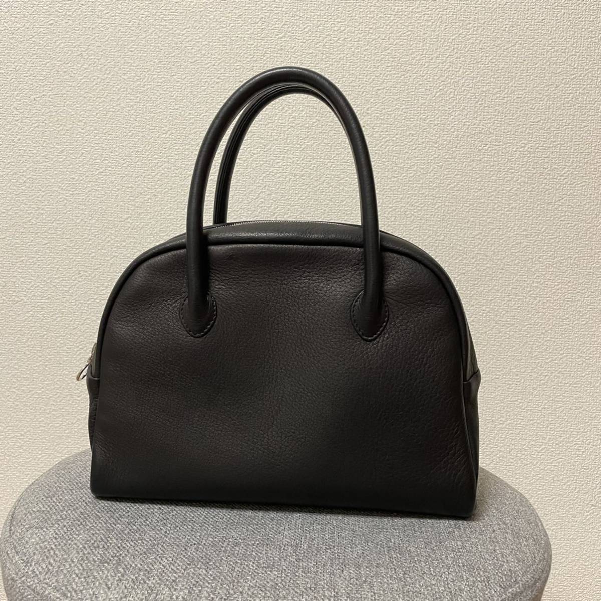 Aeta Boston S ブラック〈アエタ〉レザーミニボストンバッグ スモール 