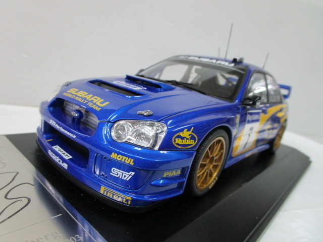 100%新品，安い オートアート 1/18 スバル インプレッサ WRC 2003 #7 チャンピオン P.ソルベルグ サイン付 1331-47(レーシングカー)｜売買されたオークション情報、yahooの商品情報をアーカイブ公開 - オークファン レーシングカー
