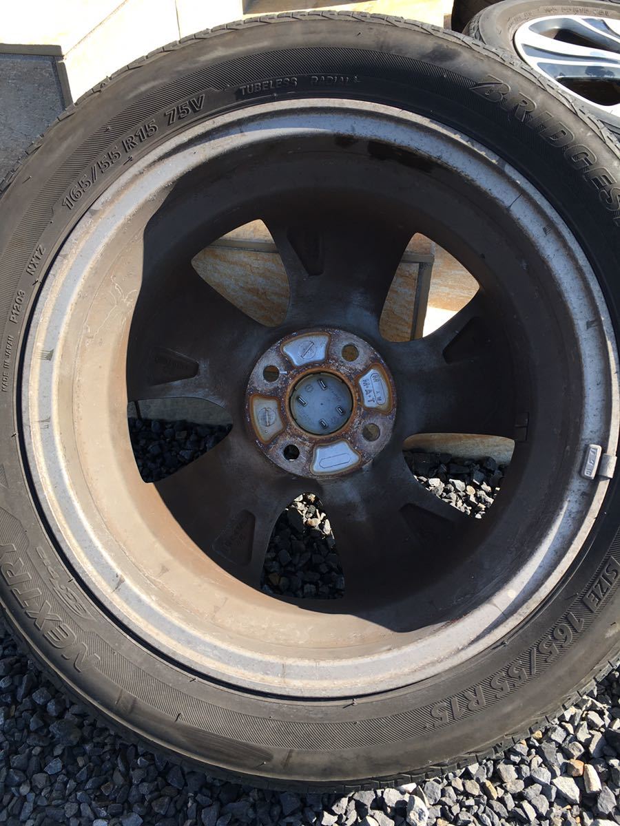 ホンダN-ONE純正アルミホイールタイヤセット4本 15インチ 165/55R15 N-BOX