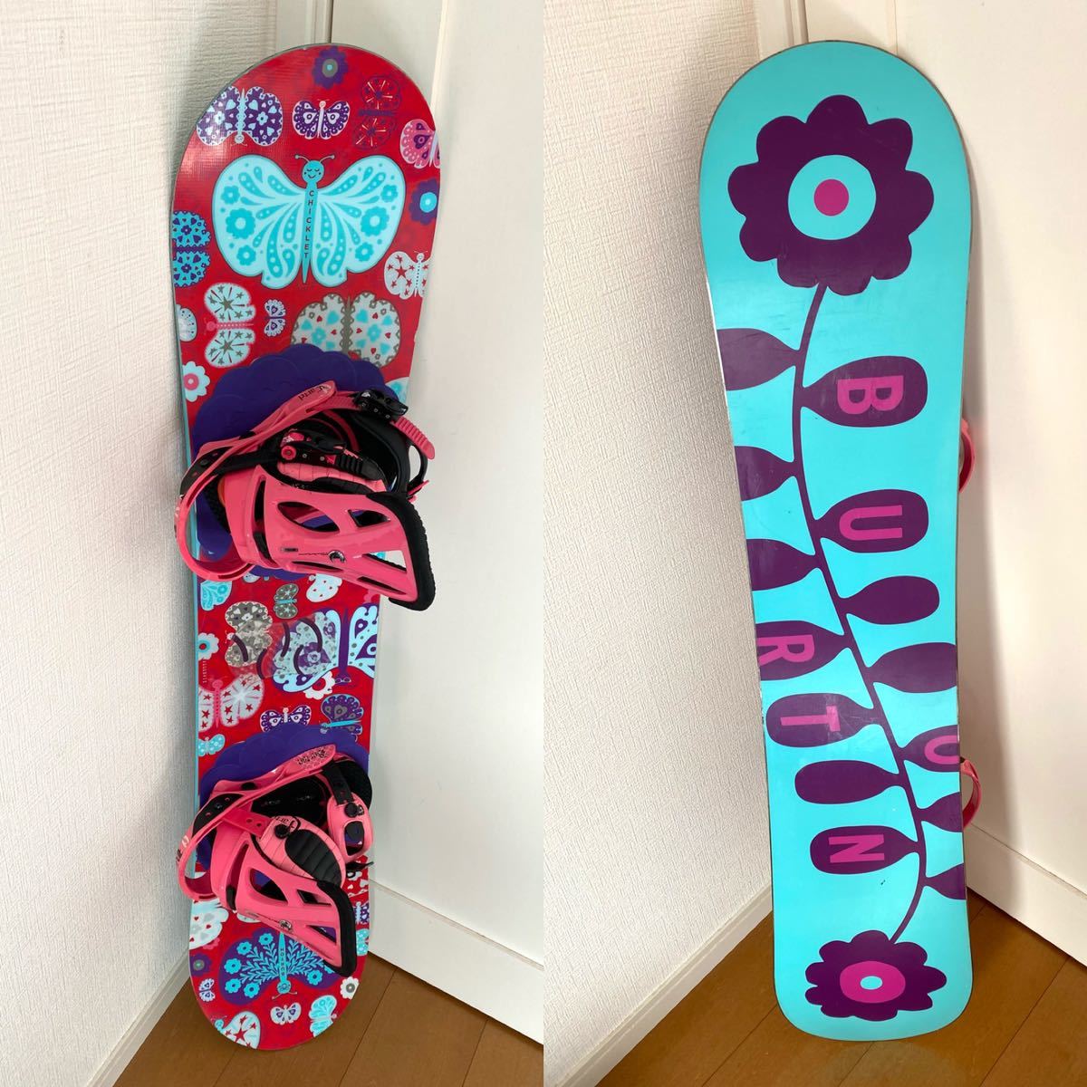 美品 BURTON CHICKLET 130 バートン カーテルビンディング付き ハイ