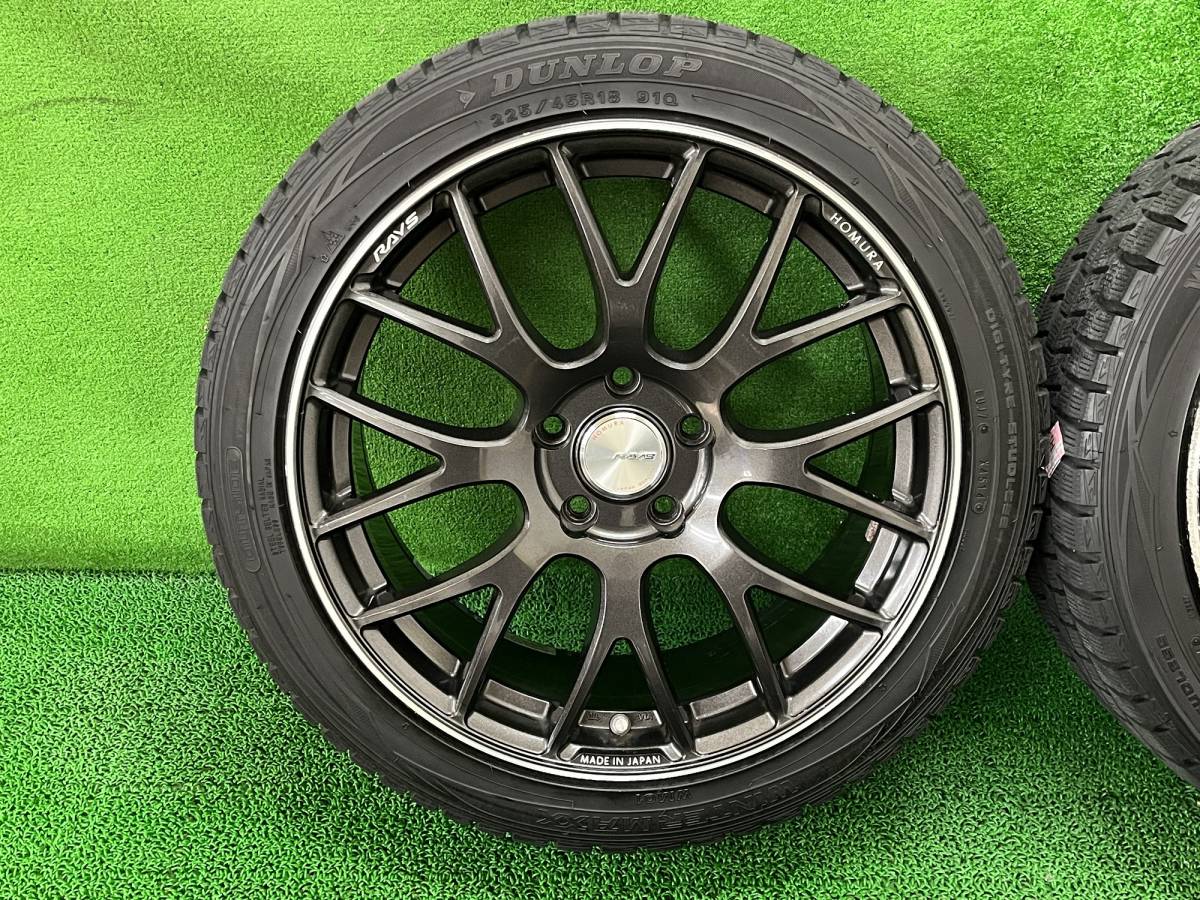 広島発☆格安】225/45R18 RAYS HOMURA 2×8 GTS 18インチアルミ付き 