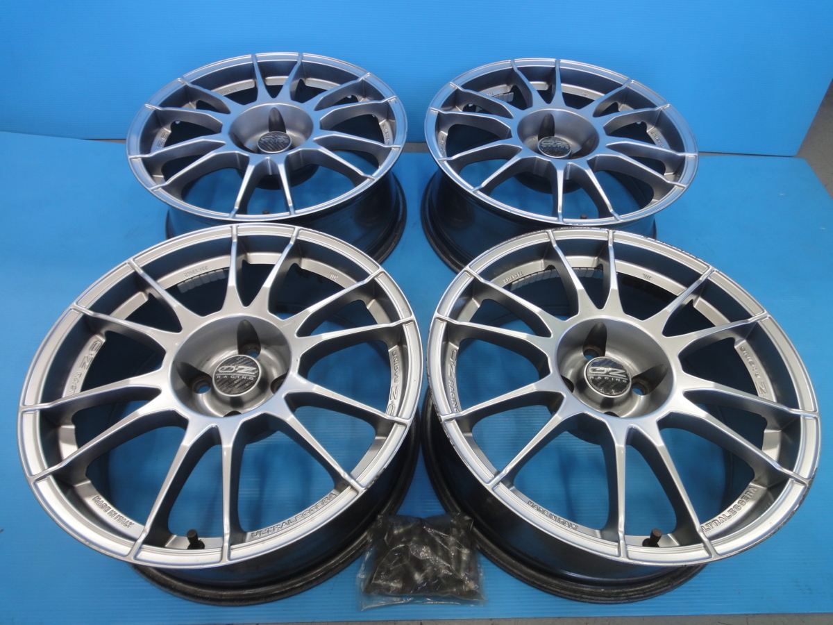 中古 17インチ OZレーシング ULTRALEGGERA ウルトラレッジェーラ プジョー シトロエン ４本 ボルト付き