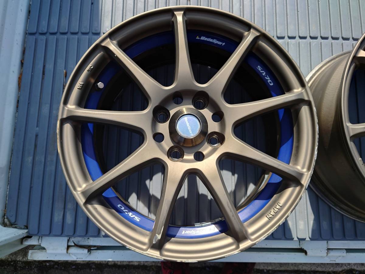 weds sports ウェッズスポーツ SA70 6.5J +45 4H PCD100 キズ多め 中古 