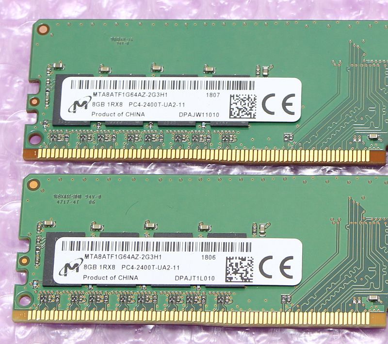 PC4-19200 (DDR4-2400)-8GB×2枚☆合計16GB /Micron DDR4-2400 PC4-