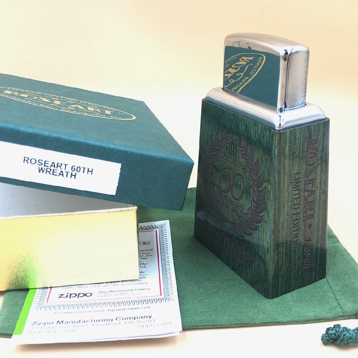 未使用】ジッポー ZIPPO ROSEART ローズアート社 限定シリアルナンバー 