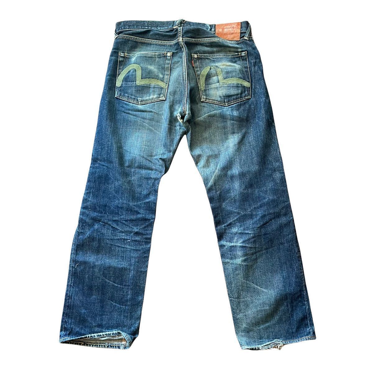 EVISU NO.2 エヴィス ボタンフライ ジーンズ ジーパン デニムパンツ 赤