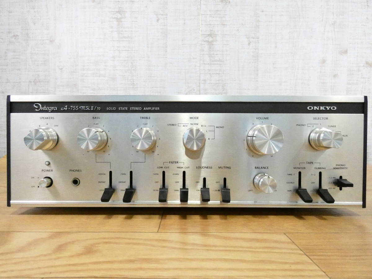 完動品】 ONKYO オンキョー プリメインアンプ A-755 オーディオ機器