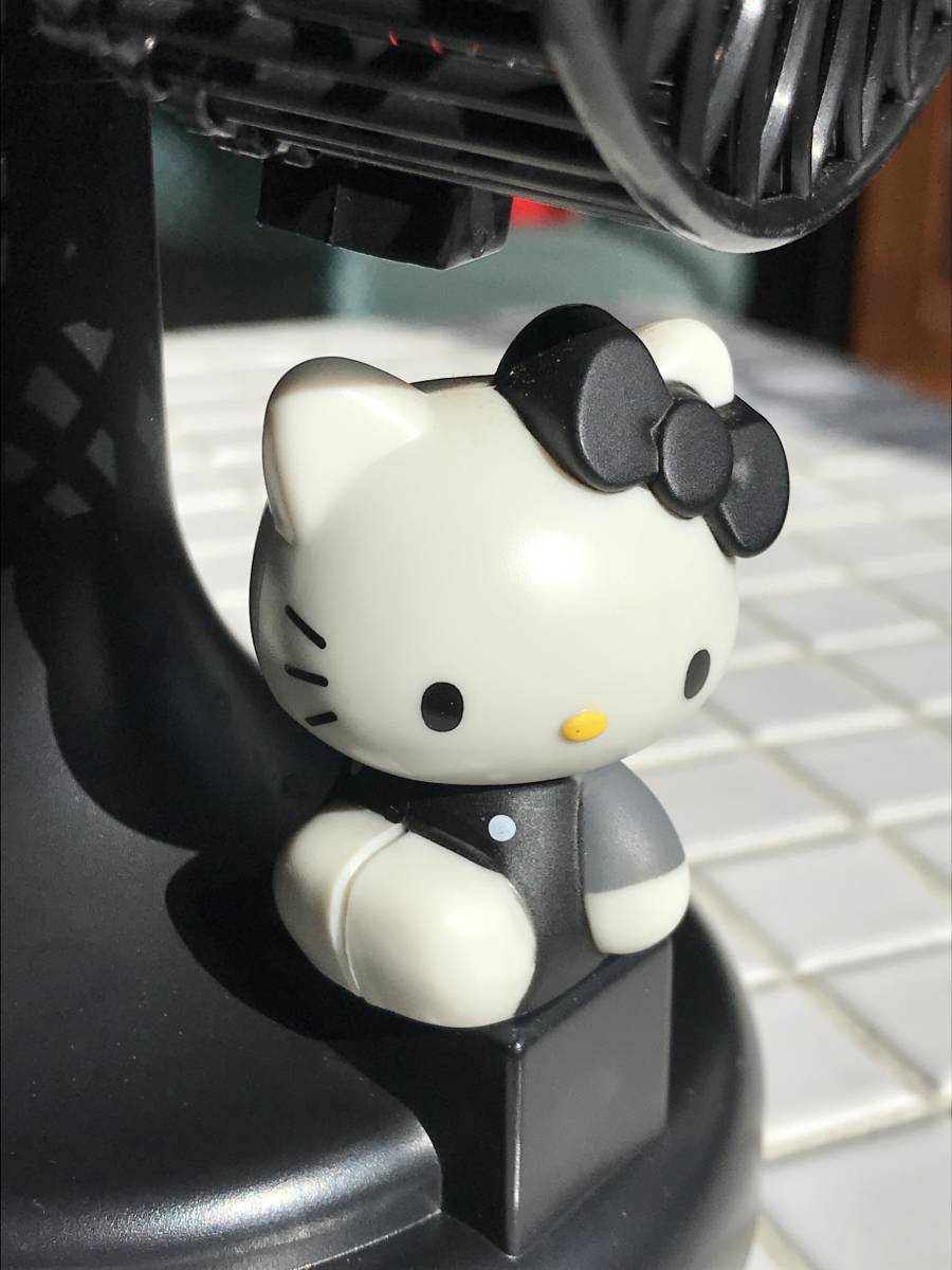 ハローキティ レトロ扇風機 ブラック 動作品 サンリオ キティちゃん