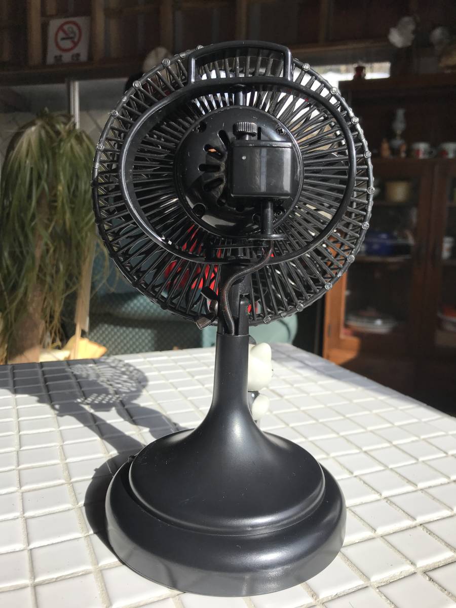 ハローキティ レトロ扇風機 ブラック 動作品 サンリオ キティちゃん
