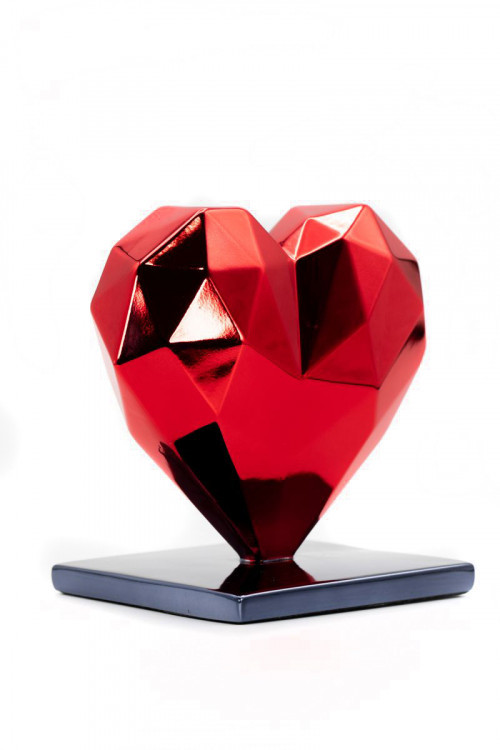 Sculpture Richard Orlinski – Heart Spirit Full Red – Rouge – Neuve Sous Emballage