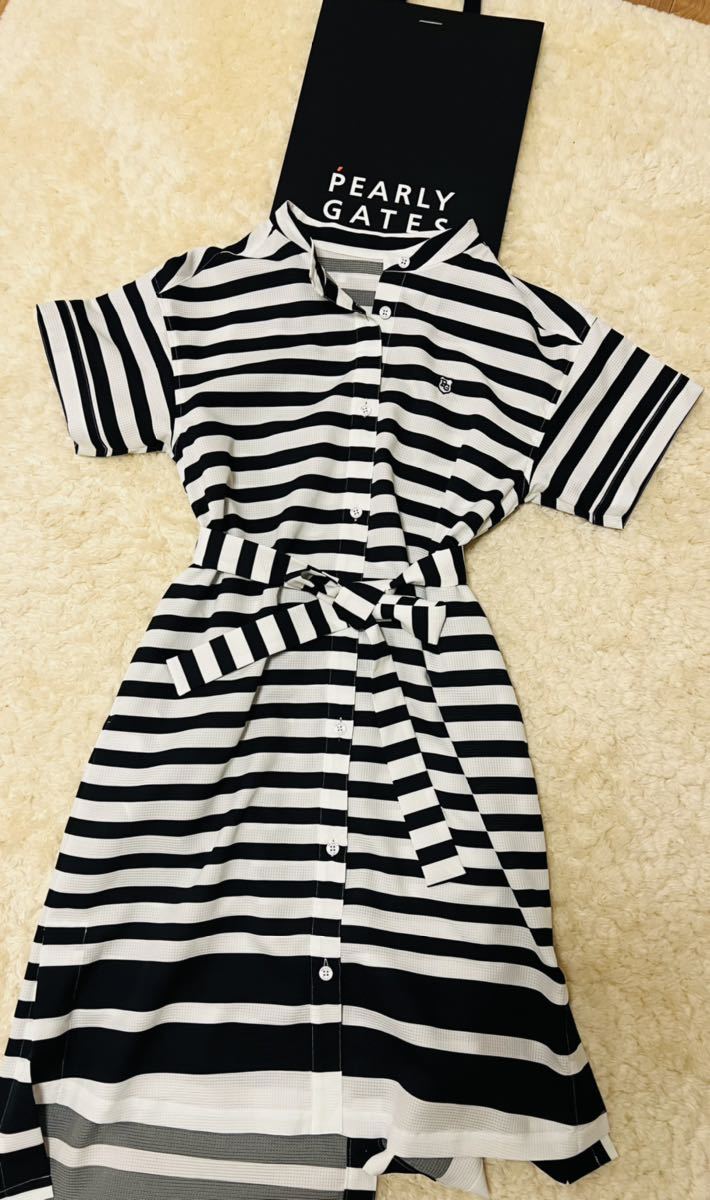 ワンピース パーリーゲイツ PEARLY 縦ストライプ使い レディス