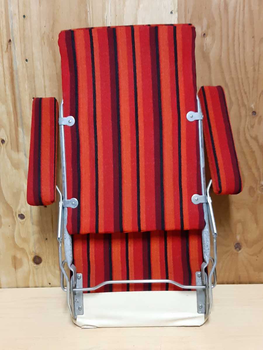 レトロ ストライプ リクライニングチェア