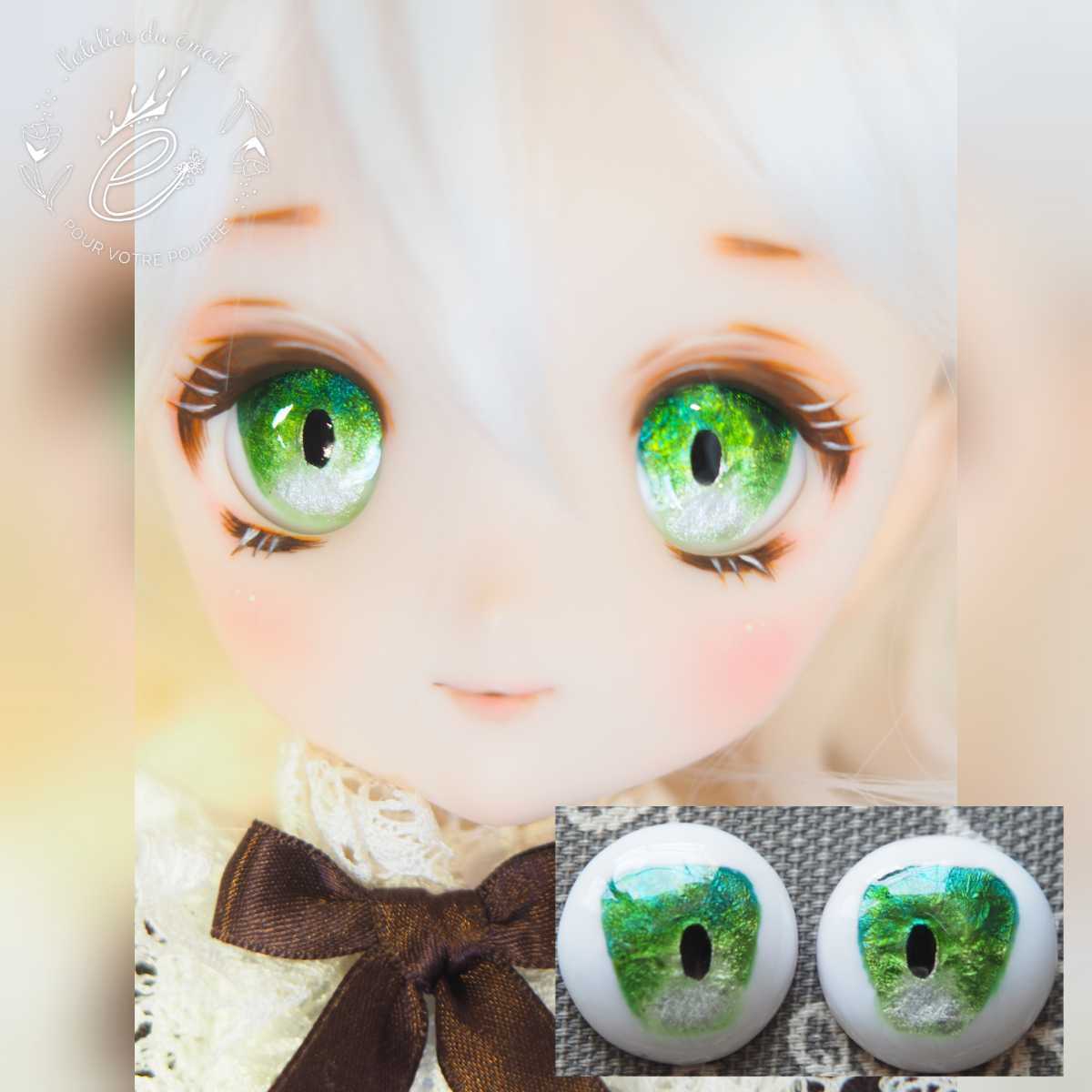 セール，本物保証 18mm/13-12mm グリーン系 DD向けアニメ風水彩タイプ 七宝グラスアイ(パーツ)｜売買されたオークション情報、yahooの商品情報をアーカイブ公開 - オークファン パーツ