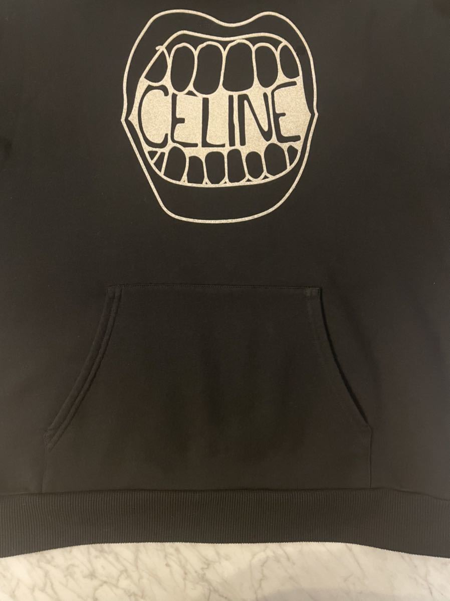 美品 正規 L 納品書有 CELINE TEETH パーカー セリーヌ スウェット