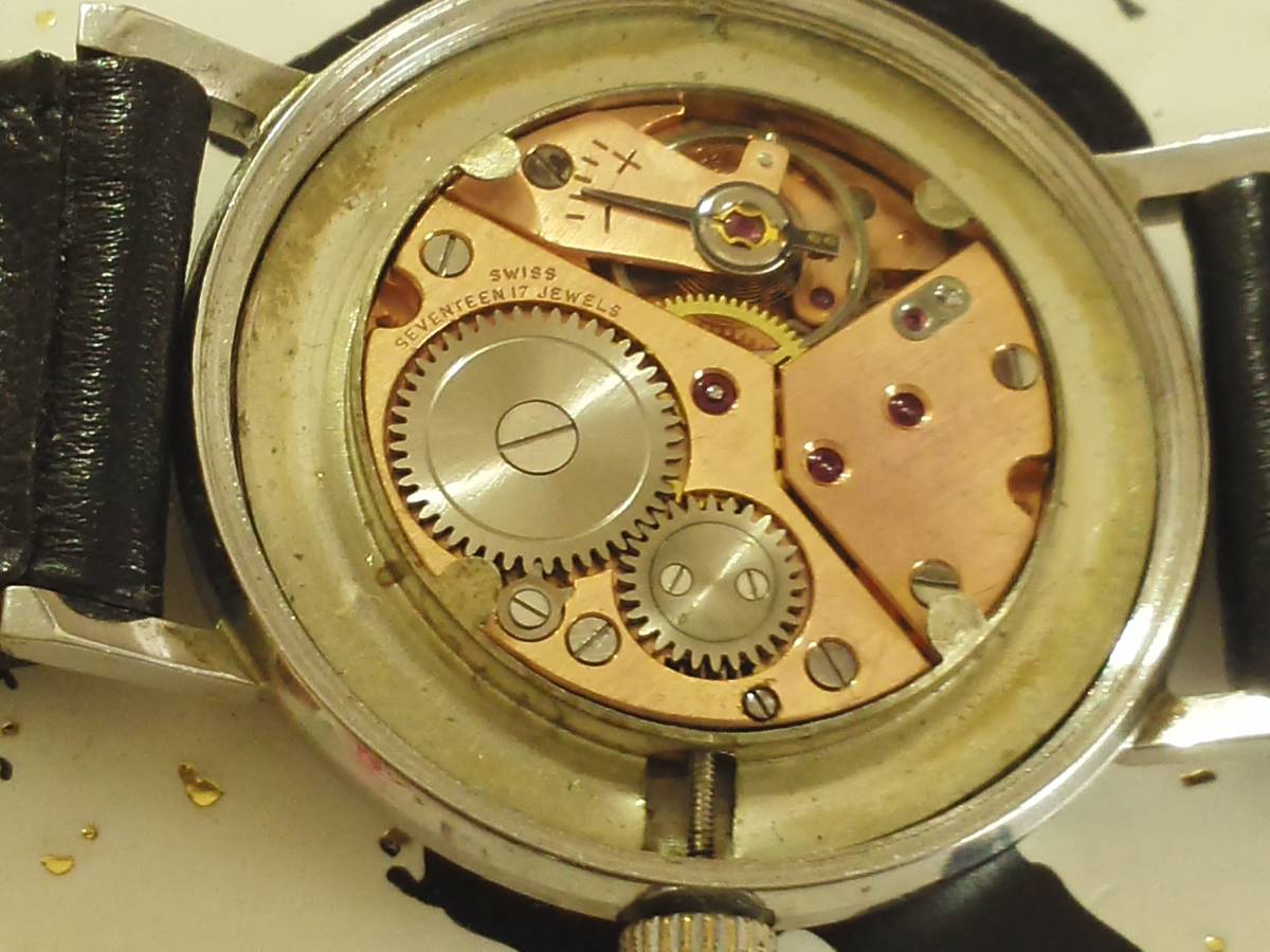 手巻き 1960年代 0 ローマー ポールモール 花の彫刻柄ダイヤル 1960年代頃