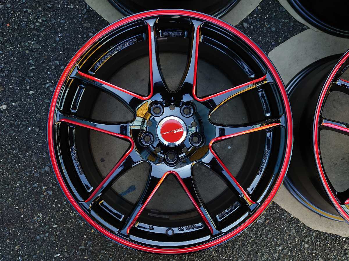 2018年製 美品 WORK EMOTION CR Kiwami 紅-Kurenai- (BRM) 18インチ 