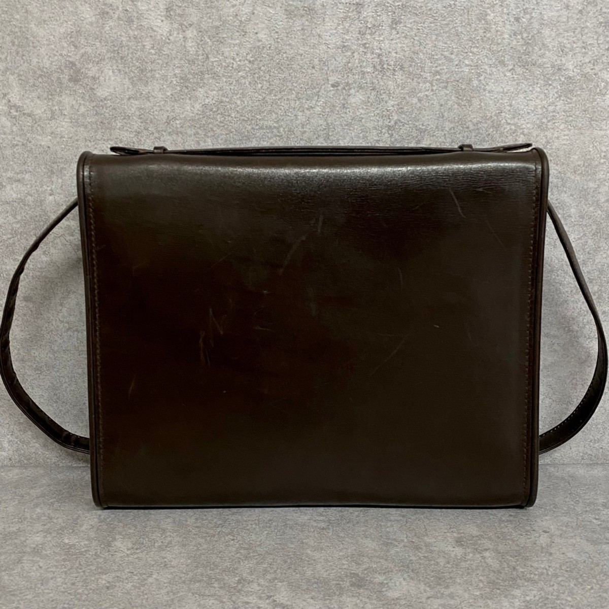 1円 美品 GUCCI オールドグッチ ヴィンテージ クレスト紋様 レザー GG 
