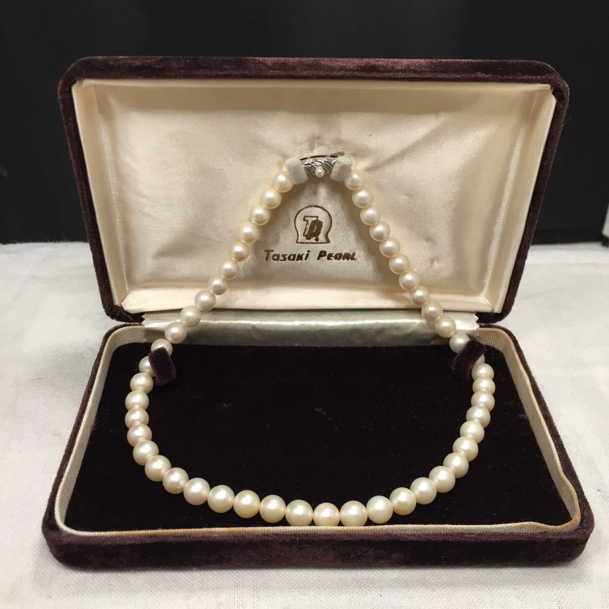 タサキ 田崎真珠 TASAKI ブルーパール ネックレス 8㎜玉 YAS-5817