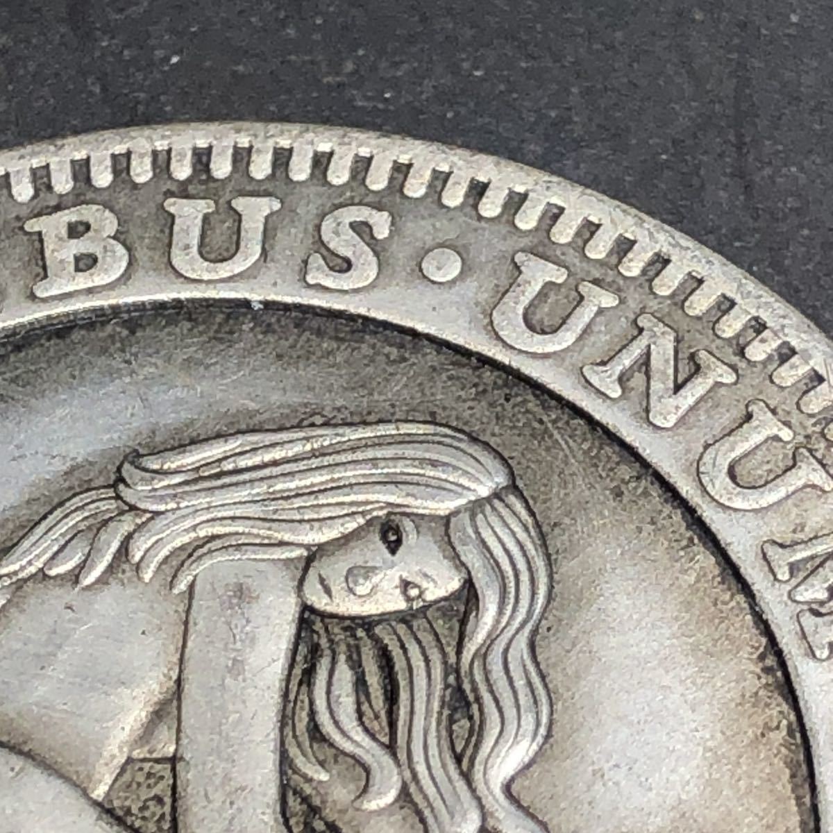168^アメリカ 大型銀貨 古銭 裸の女 1ドル 記念コイン 1881年 重さ