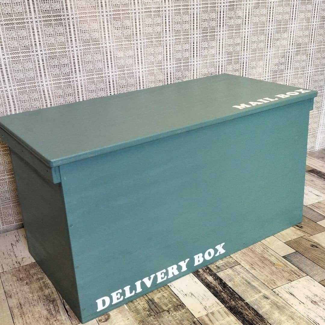 受注生産E20》蓋付き 蝶番付き 宅配BOX 置き配 メールボックス りんご