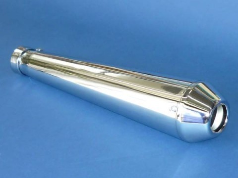 新品 汎用 ショート リバースコーン マフラー 45mm (05-1070) 自動車