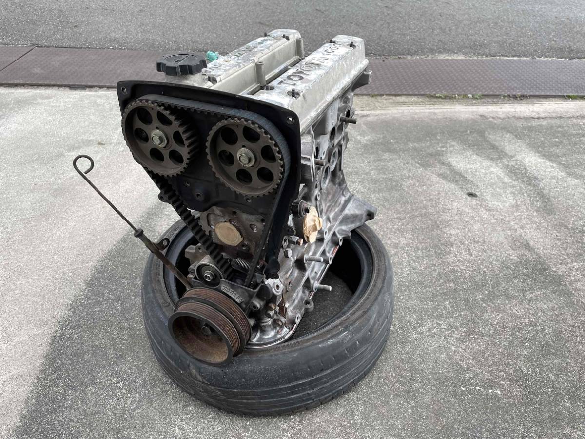 AE86 4AG エンジン本体 ジャンク 引き取りのみ TODAピストン 