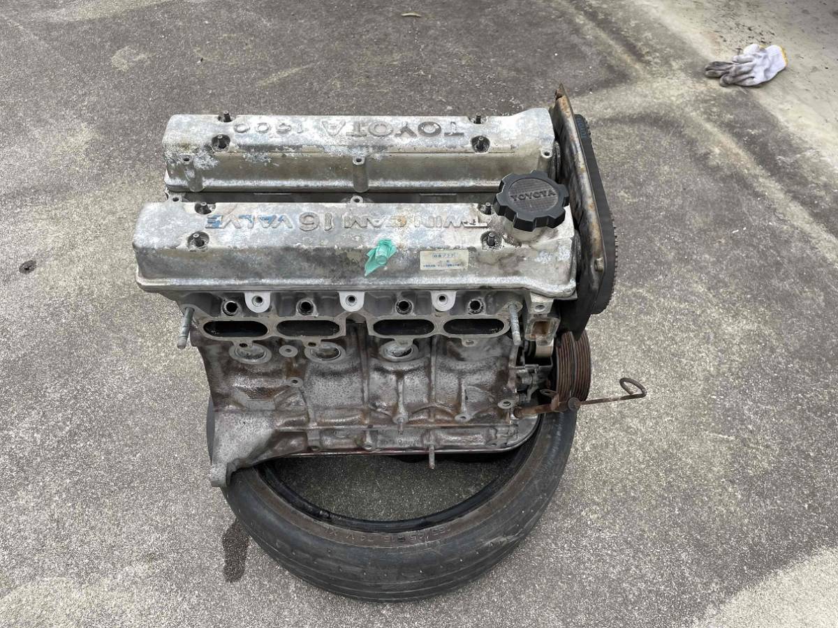 AE86 4AG エンジン本体 ジャンク 引き取りのみ TODAピストン 