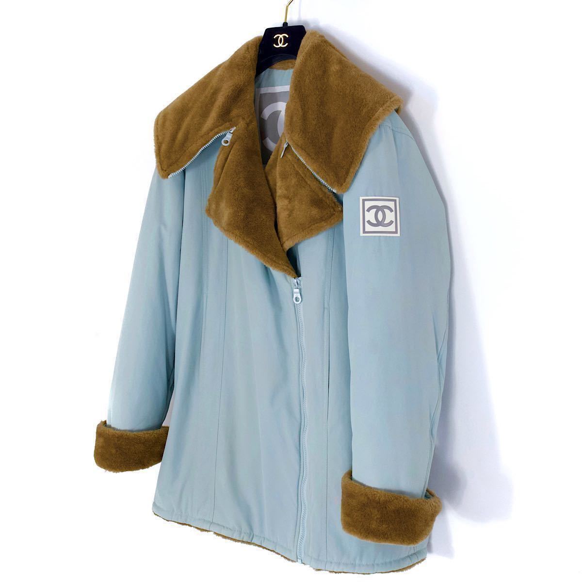 激レア vintage CHANEL 01A スポーツライン ファー×ナイロン ビッグ 
