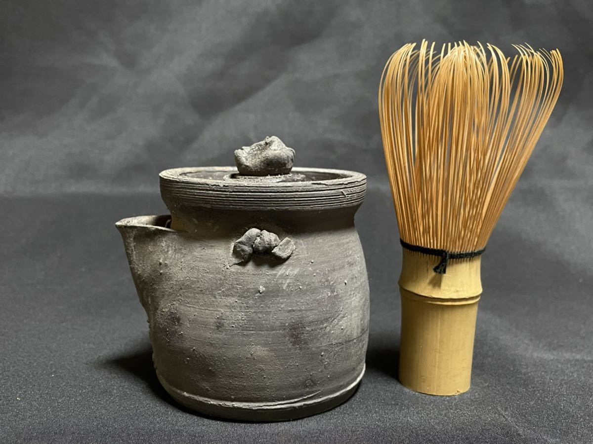備前焼急須 宝瓶 陶器 茶道具名工 岡安宮山人作 備前 手造宝瓶共箱説明