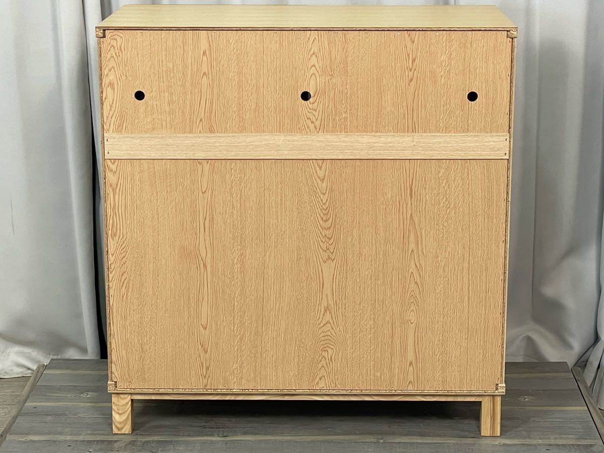 G334 無印良品 タモ材 MUJI 収納家具 キャビネット サイドボード 食器