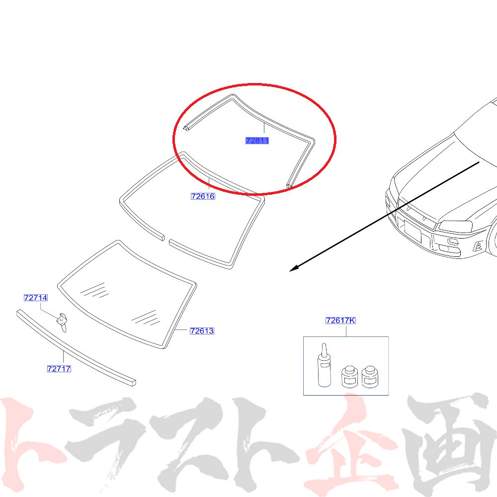 日産 ガラス フロント フロントガラス交換 nze151(外装、エアロ