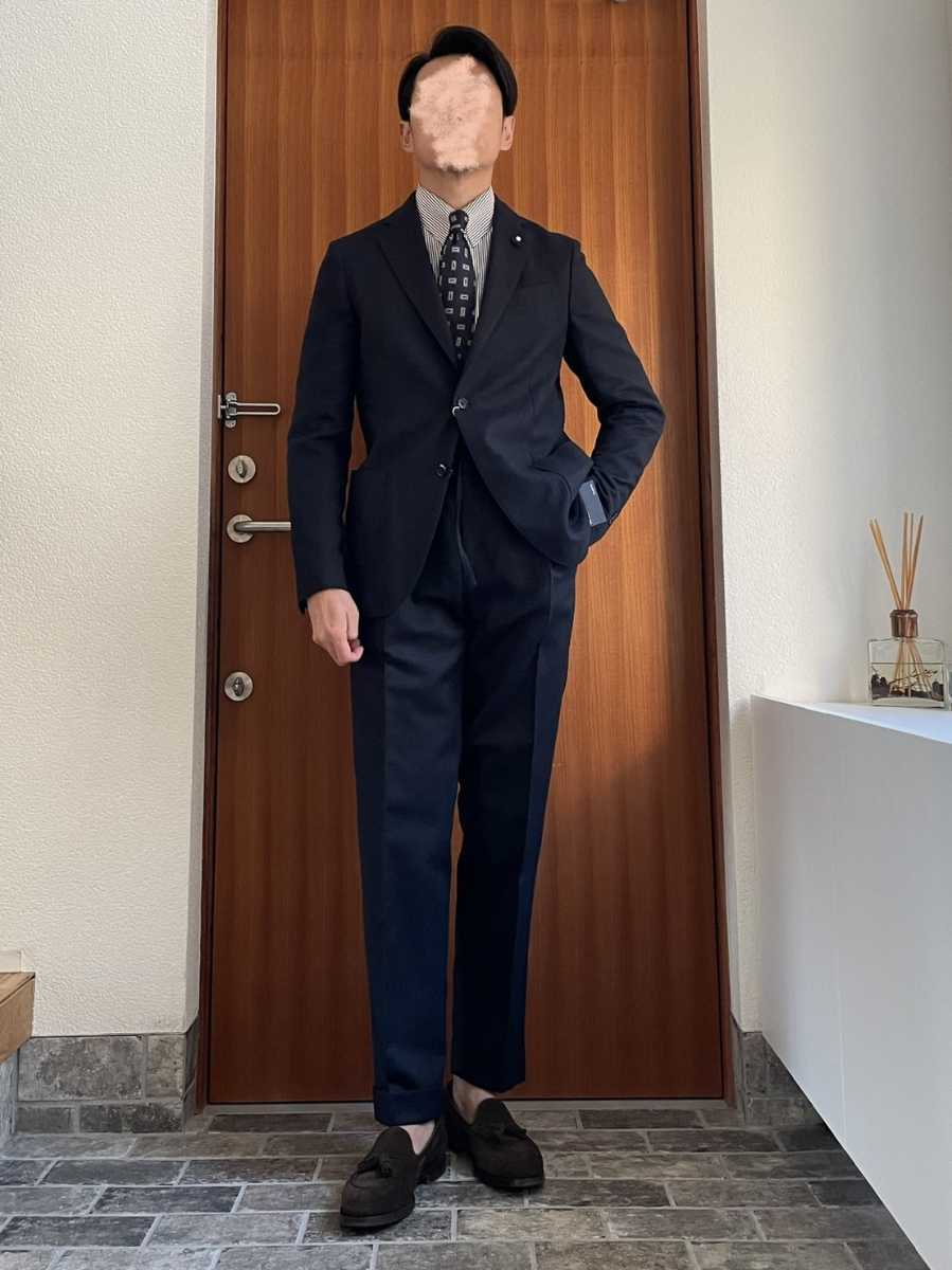 LARDINI - 273,900円新品ラルディーニEASY WEAR 3Bスーツ 紺
