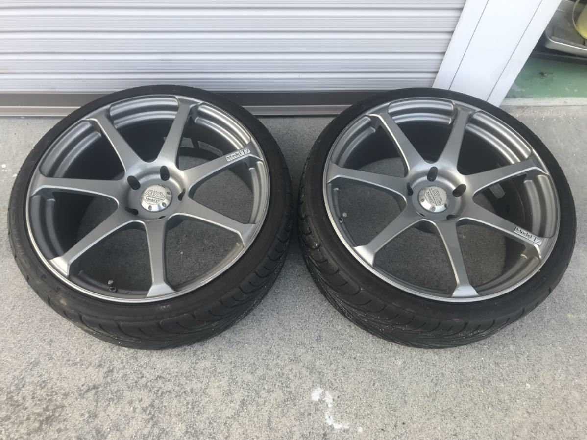 ヨコハマ AVS ModelT7 モデルT7 18inch 8J+38 2本 S14 S15 NSX(5穴 