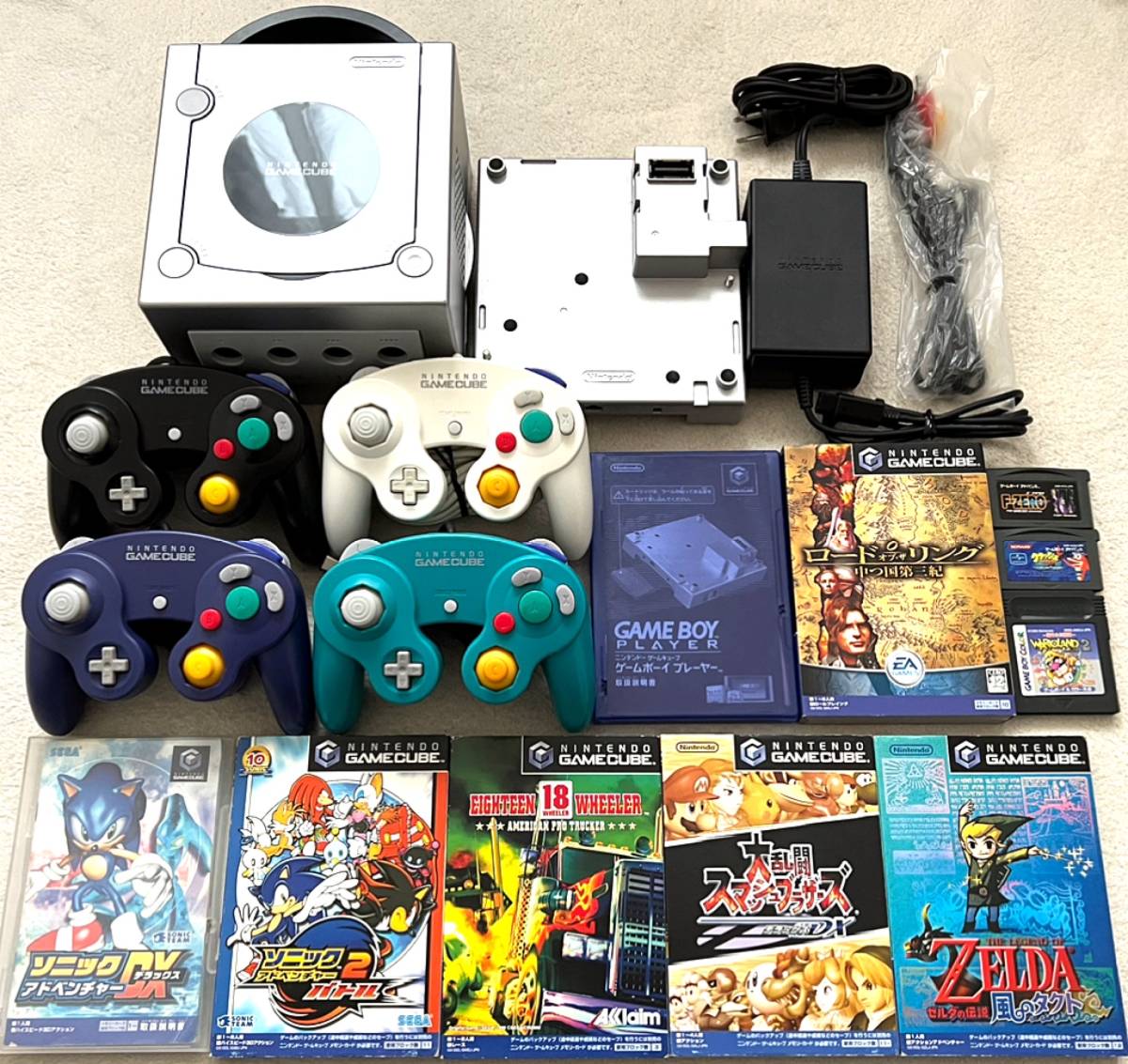 本体準美品〉GC ゲームキューブ 本体 シルバー＋ゲームボーイ 