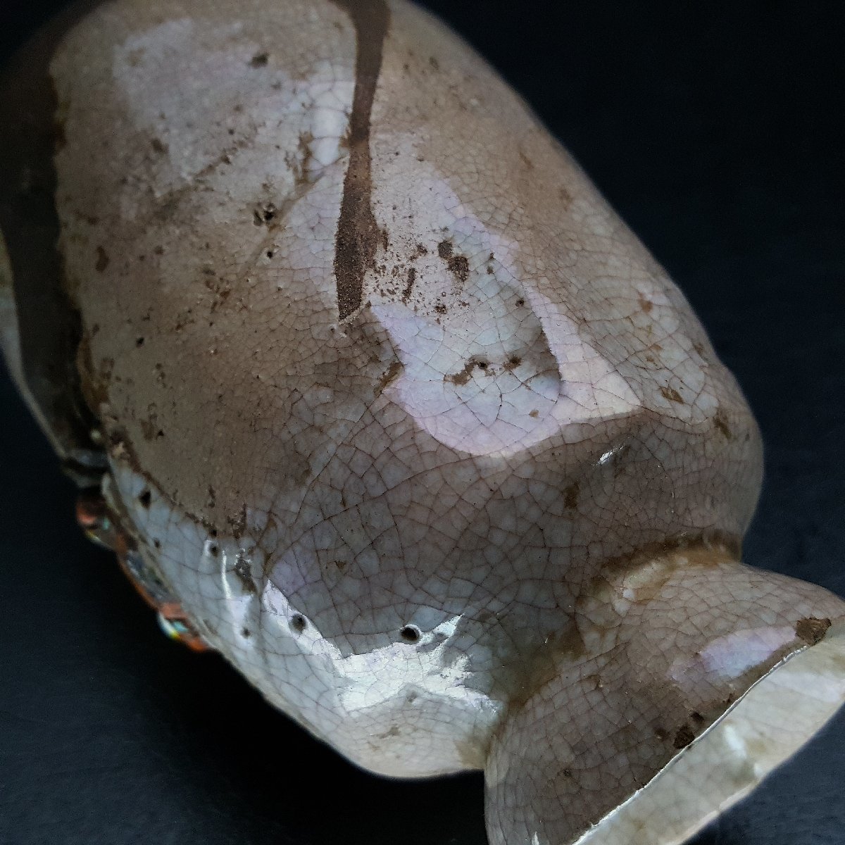 宝蔵】楽山焼 蟹細工 蟹 徳利 11cm 酒器 木箱 【公式通販】